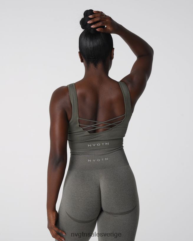 B886LB142 khaki grön kondition NVGTN kvinnor önskan ribbad sömlös bh
