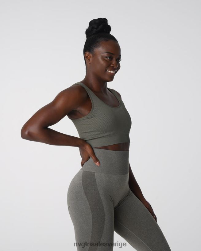 B886LB142 khaki grön kondition NVGTN kvinnor önskan ribbad sömlös bh