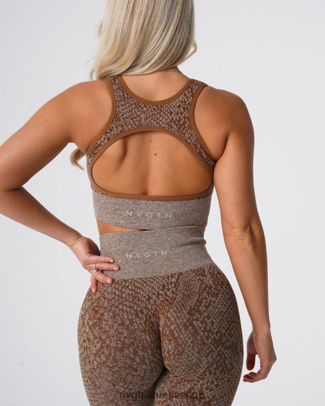 B886LB218 mocka kondition NVGTN kvinnor ormskinnsförmörkelse sömlös bh
