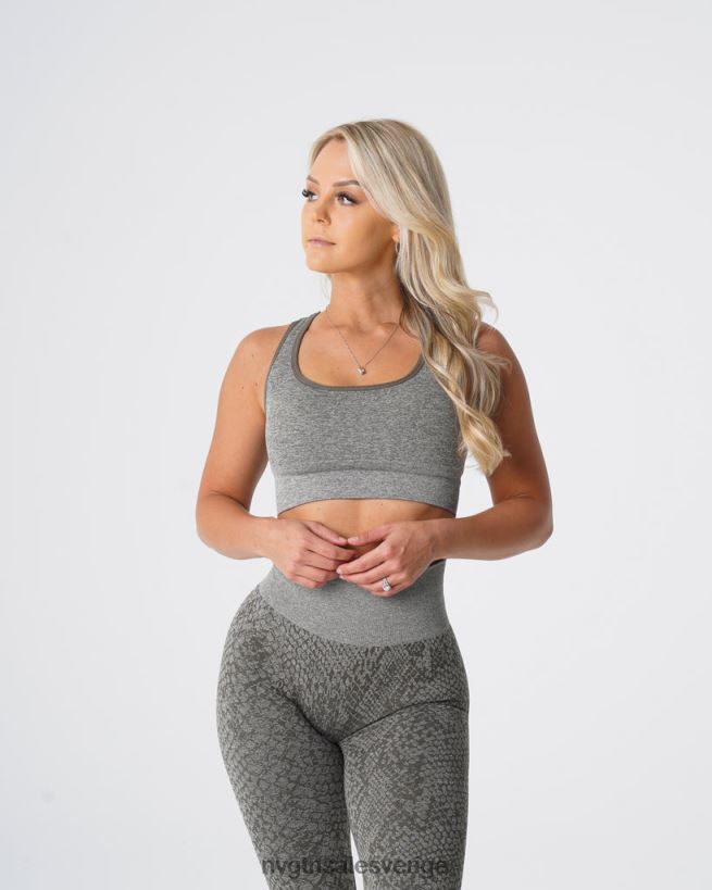 B886LB221 khaki grön kondition NVGTN kvinnor ormskinnsförmörkelse sömlös bh