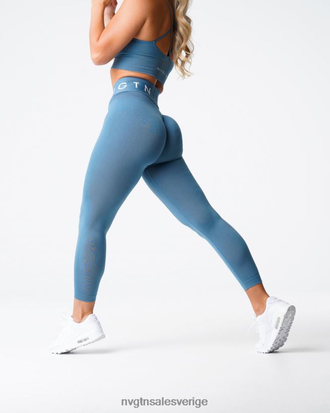 B886LB498 stenblå kondition NVGTN kvinnor sport sömlösa leggings