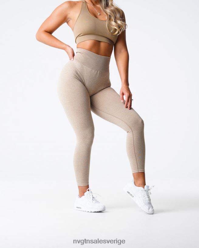 B886LB563 beige kondition NVGTN kvinnor scrunch sömlösa leggings