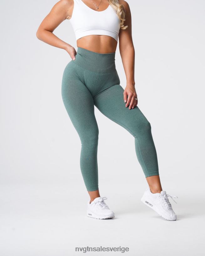 B886LB613 skog grön kondition NVGTN kvinnor kurviga sömlösa leggings