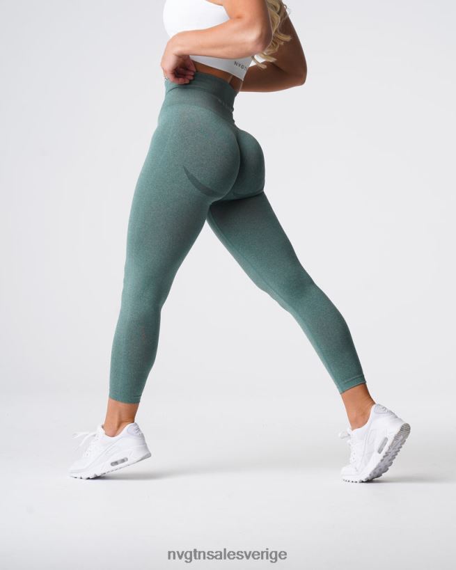 B886LB613 skog grön kondition NVGTN kvinnor kurviga sömlösa leggings