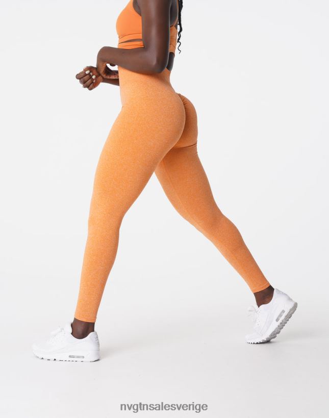B886LB645 solnedgång orange kondition NVGTN kvinnor scrunch sömlösa leggings