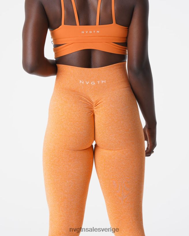 B886LB645 solnedgång orange kondition NVGTN kvinnor scrunch sömlösa leggings