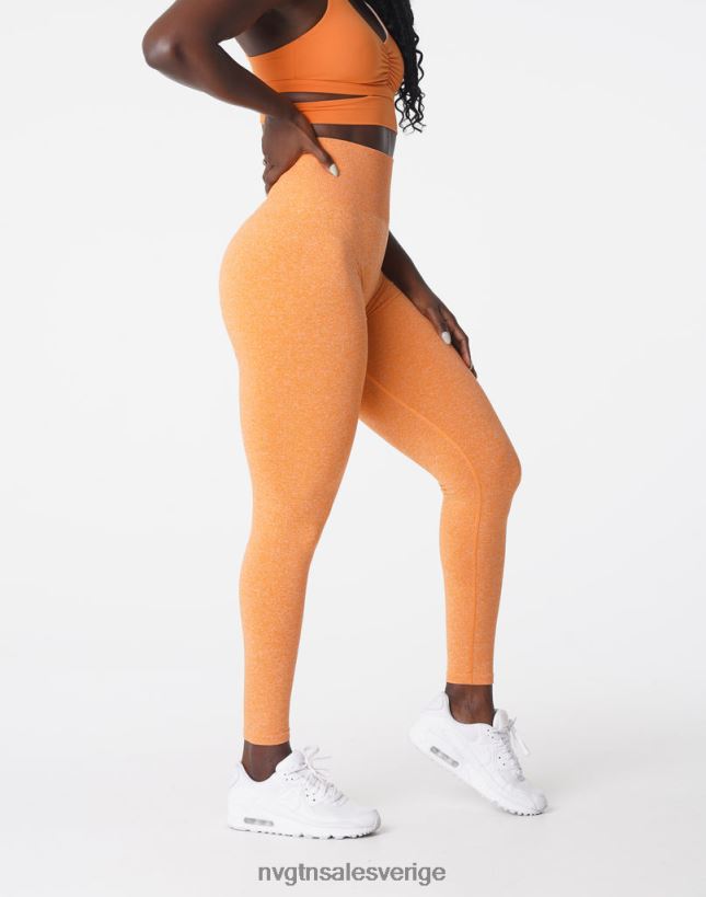 B886LB645 solnedgång orange kondition NVGTN kvinnor scrunch sömlösa leggings