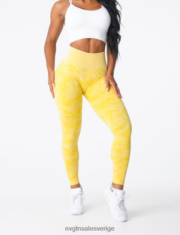 B886LB665 solskensgul kondition NVGTN kvinnor camo sömlösa leggings