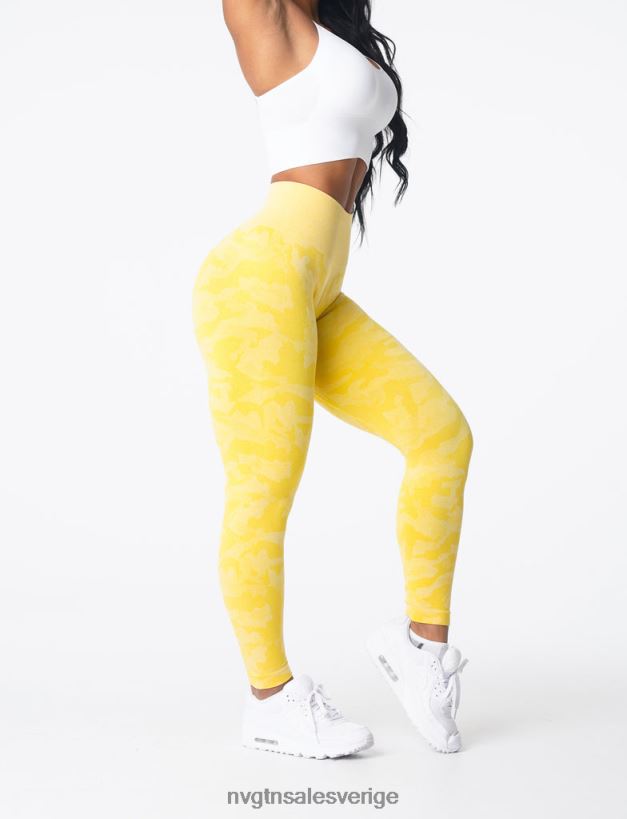 B886LB665 solskensgul kondition NVGTN kvinnor camo sömlösa leggings