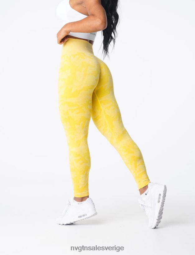 B886LB665 solskensgul kondition NVGTN kvinnor camo sömlösa leggings