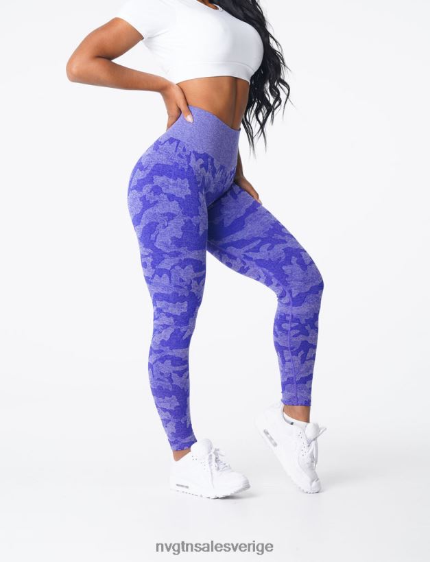 B886LB667 elektriskt blå kondition NVGTN kvinnor camo sömlösa leggings
