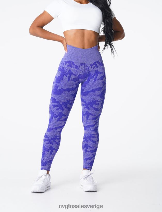 B886LB667 elektriskt blå kondition NVGTN kvinnor camo sömlösa leggings