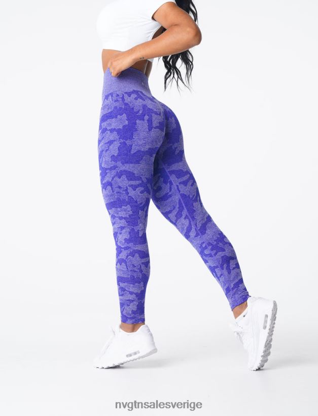 B886LB667 elektriskt blå kondition NVGTN kvinnor camo sömlösa leggings