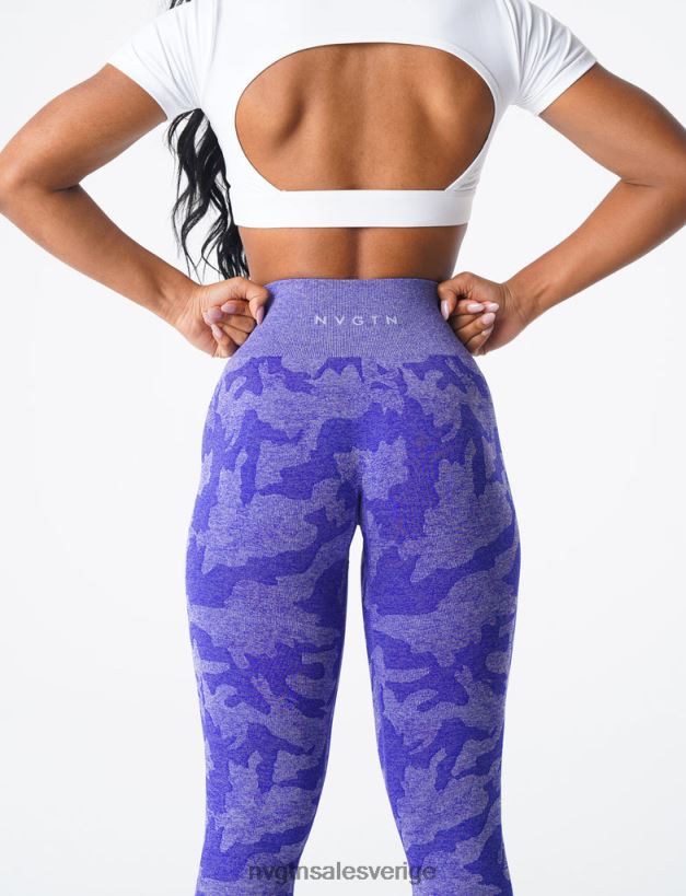 B886LB667 elektriskt blå kondition NVGTN kvinnor camo sömlösa leggings