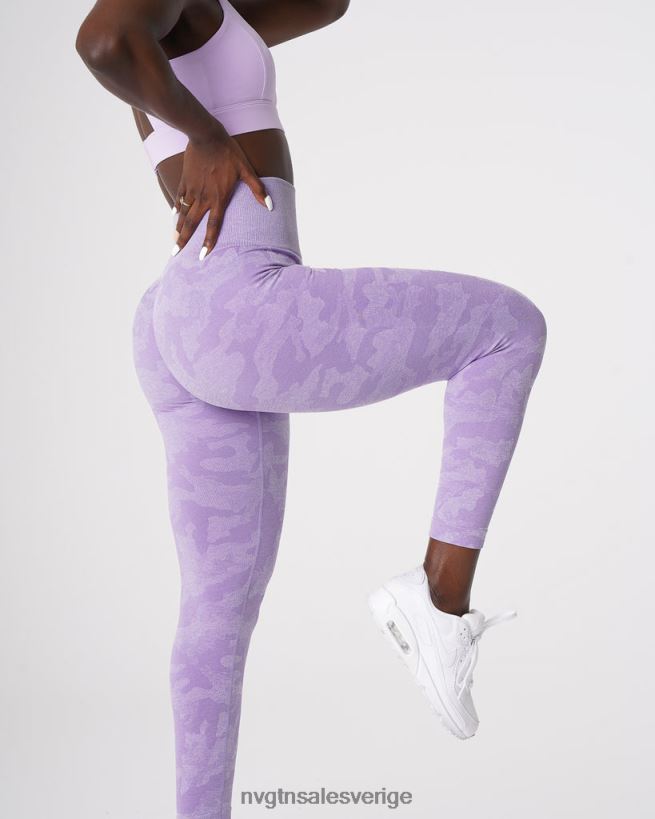 B886LB671 lila kondition NVGTN kvinnor camo sömlösa leggings