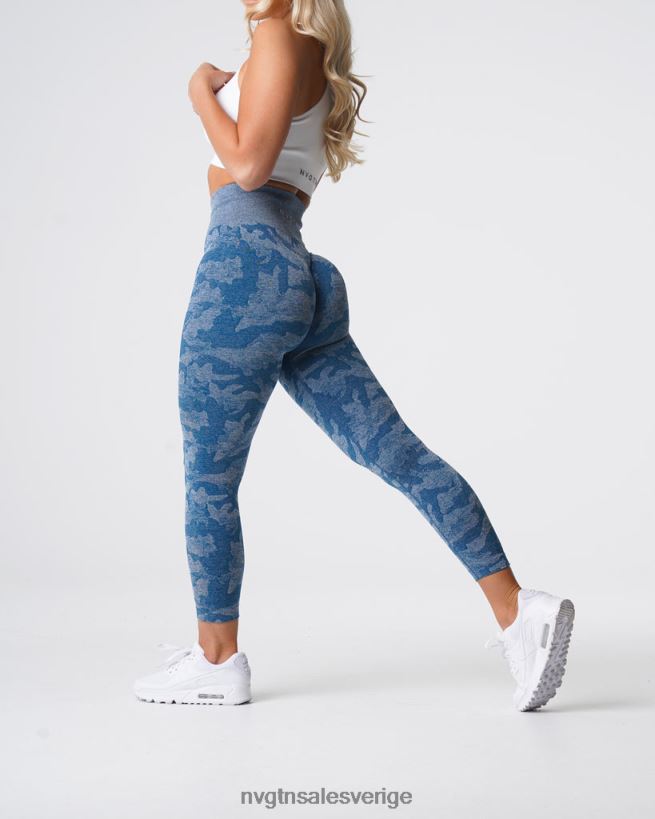 B886LB674 skifferblå kondition NVGTN kvinnor camo sömlösa leggings