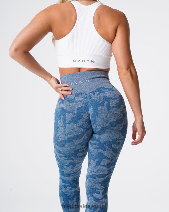 B886LB674 skifferblå kondition NVGTN kvinnor camo sömlösa leggings