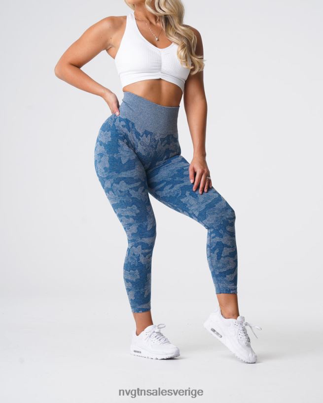 B886LB674 skifferblå kondition NVGTN kvinnor camo sömlösa leggings