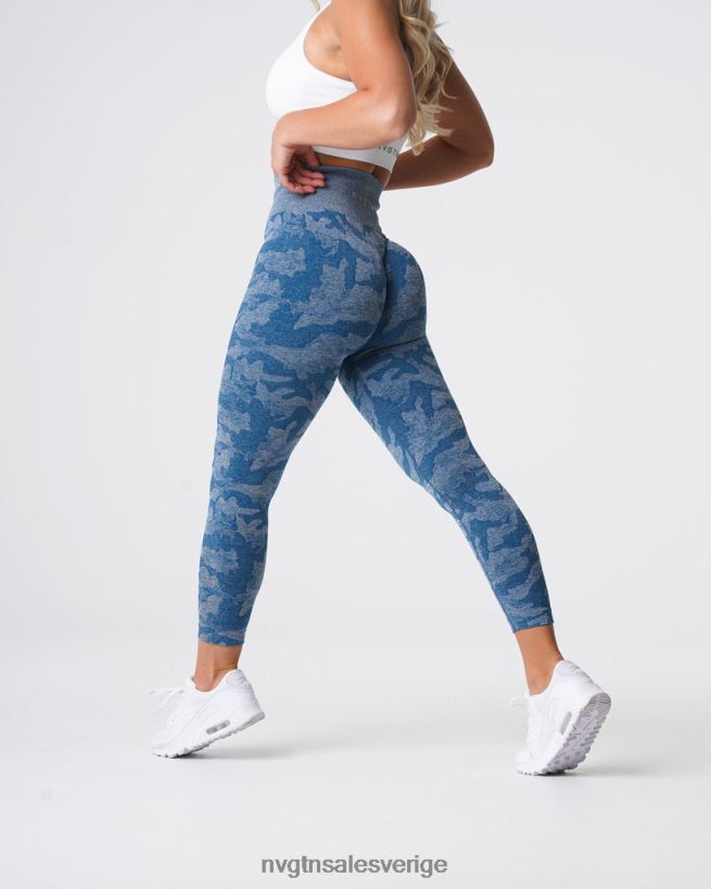 B886LB674 skifferblå kondition NVGTN kvinnor camo sömlösa leggings