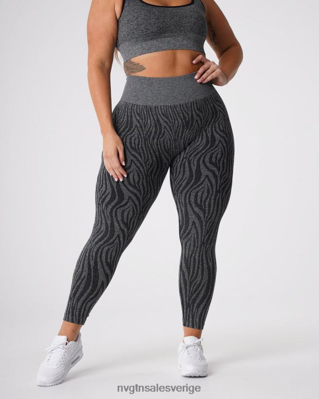 B886LB677 svart spräcklig kondition NVGTN kvinnor sebra sömlösa leggings