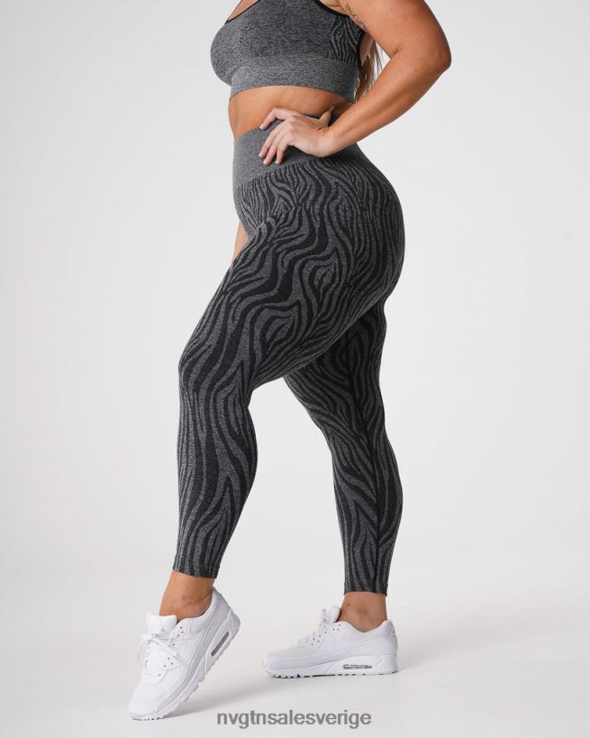 B886LB677 svart spräcklig kondition NVGTN kvinnor sebra sömlösa leggings
