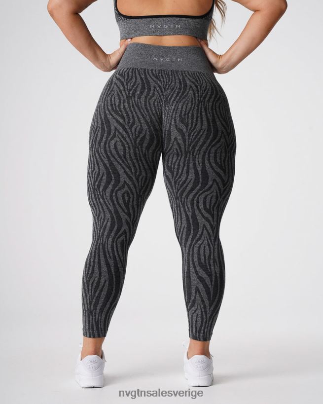 B886LB677 svart spräcklig kondition NVGTN kvinnor sebra sömlösa leggings