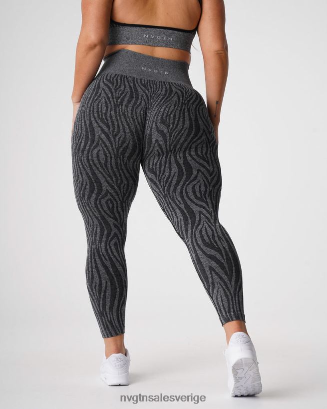 B886LB677 svart spräcklig kondition NVGTN kvinnor sebra sömlösa leggings