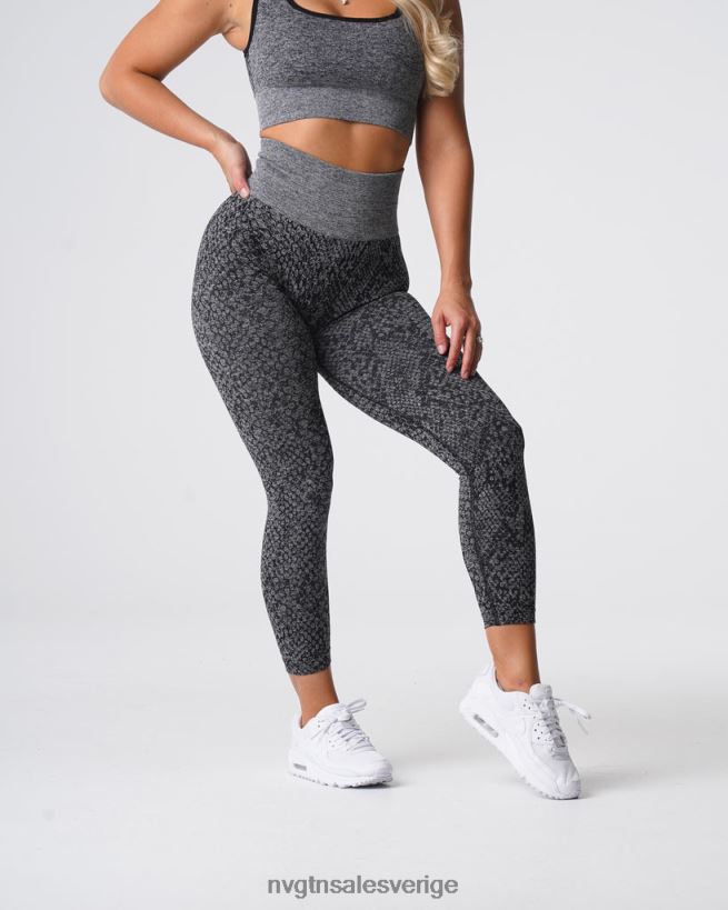 B886LB678 svart spräcklig kondition NVGTN kvinnor sömlösa leggings från ormskinn