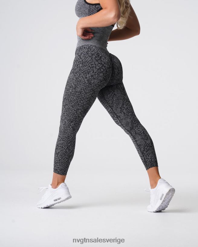 B886LB678 svart spräcklig kondition NVGTN kvinnor sömlösa leggings från ormskinn