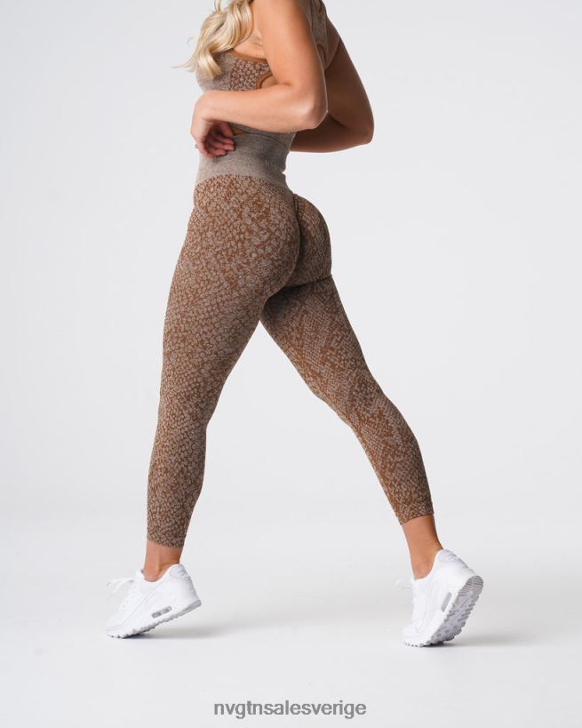 B886LB681 mocka kondition NVGTN kvinnor sömlösa leggings från ormskinn