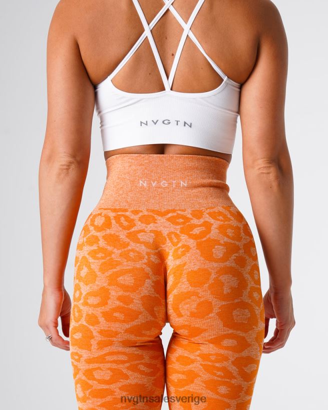 B886LB682 bränd apelsin kondition NVGTN kvinnor leopard sömlösa leggings