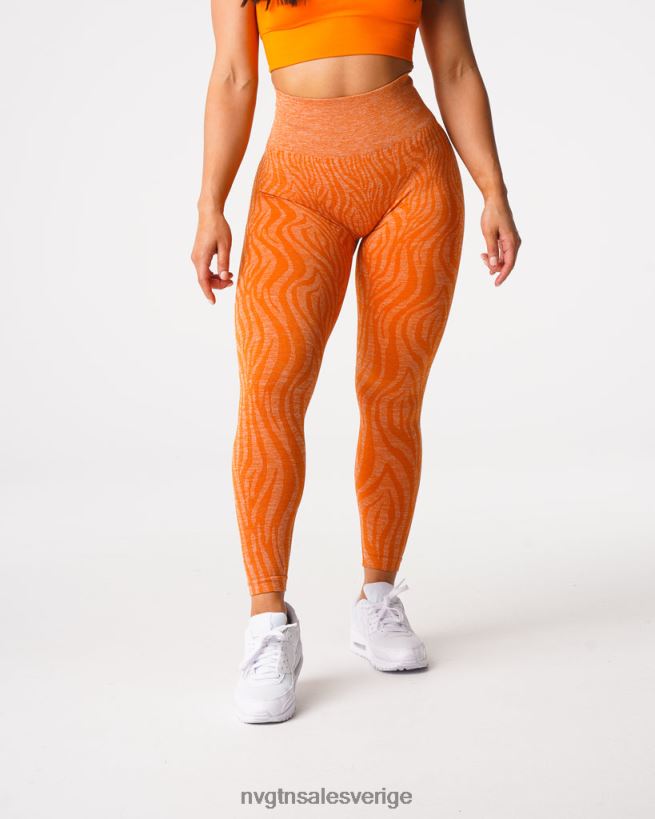 B886LB683 bränd apelsin kondition NVGTN kvinnor sebra sömlösa leggings