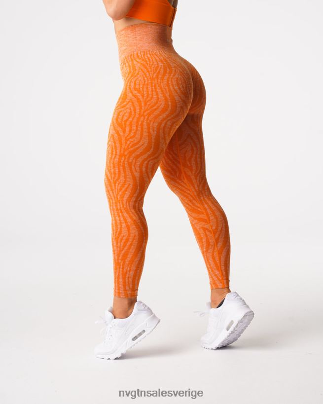 B886LB683 bränd apelsin kondition NVGTN kvinnor sebra sömlösa leggings