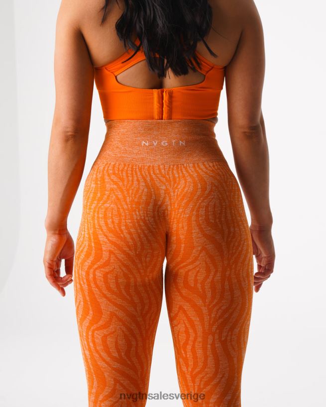 B886LB683 bränd apelsin kondition NVGTN kvinnor sebra sömlösa leggings