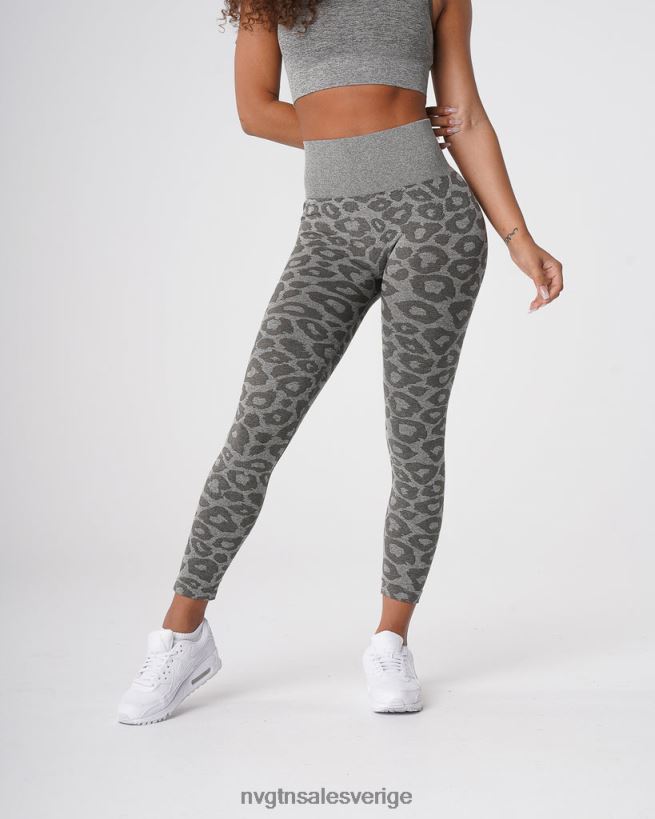 B886LB685 khaki grön kondition NVGTN kvinnor leopard sömlösa leggings