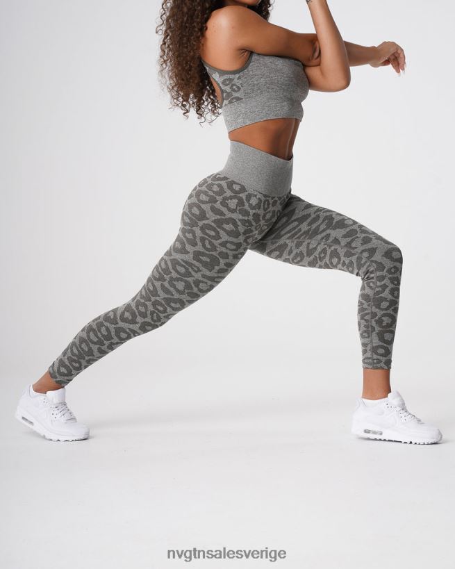 B886LB685 khaki grön kondition NVGTN kvinnor leopard sömlösa leggings