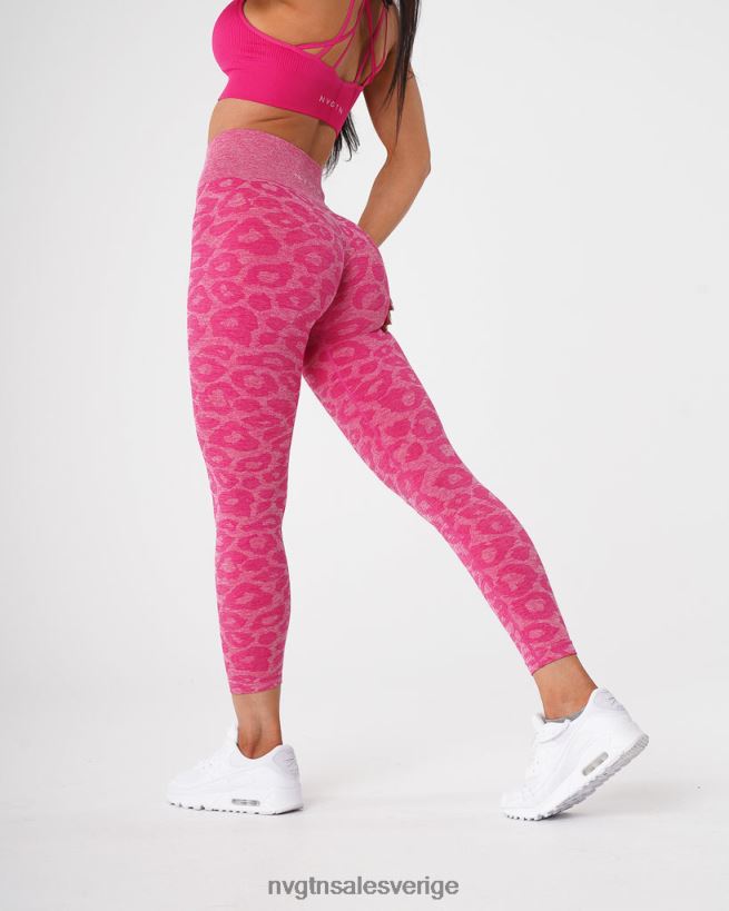 B886LB689 fuchsia kondition NVGTN kvinnor leopard sömlösa leggings