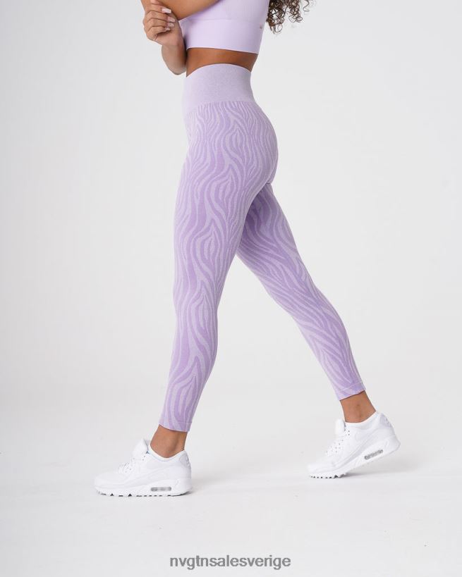 B886LB690 lila kondition NVGTN kvinnor sebra sömlösa leggings