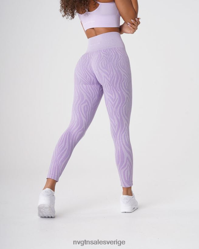 B886LB690 lila kondition NVGTN kvinnor sebra sömlösa leggings
