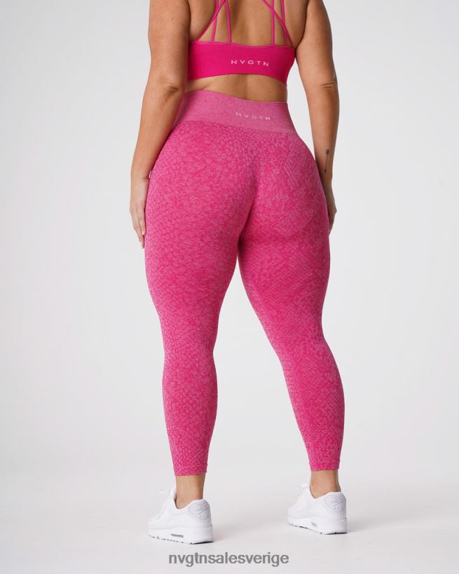 B886LB693 fuchsia kondition NVGTN kvinnor sömlösa leggings från ormskinn