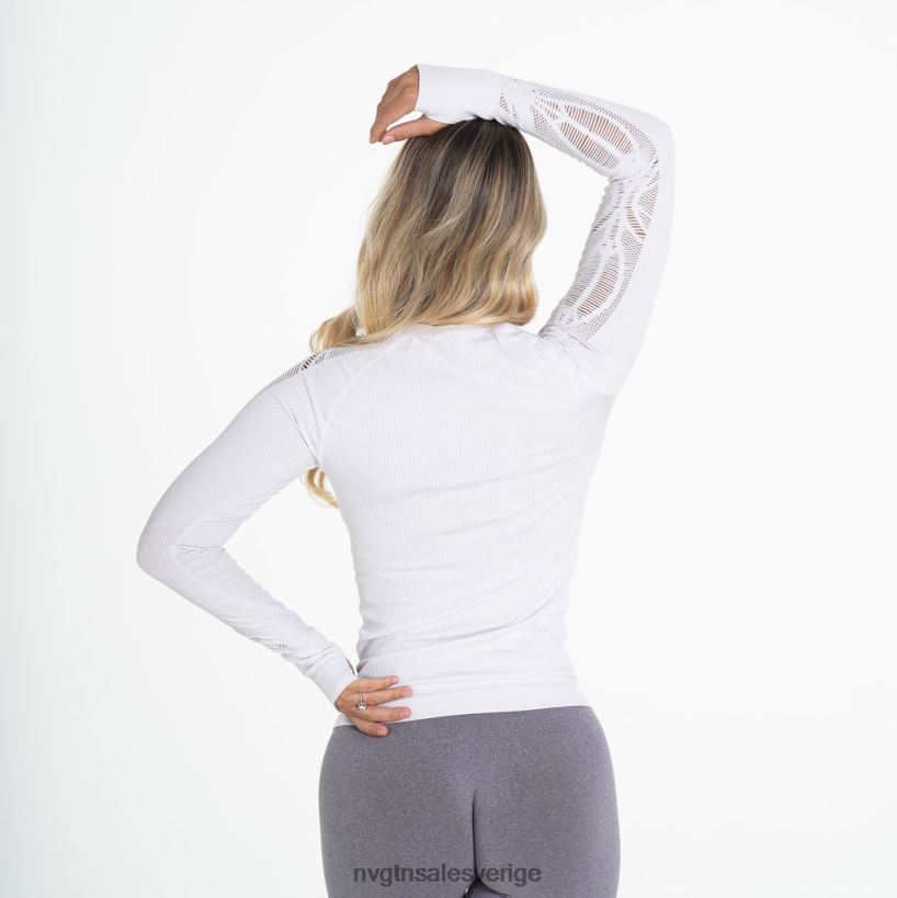 B886LB291 vit kondition NVGTN kvinnor henna sömlös långärmad topp