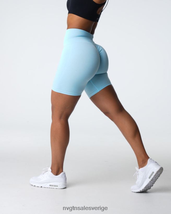 B886LB396 pastellblå kondition NVGTN kvinnor crunch sömlösa shorts
