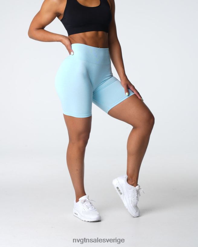 B886LB396 pastellblå kondition NVGTN kvinnor crunch sömlösa shorts