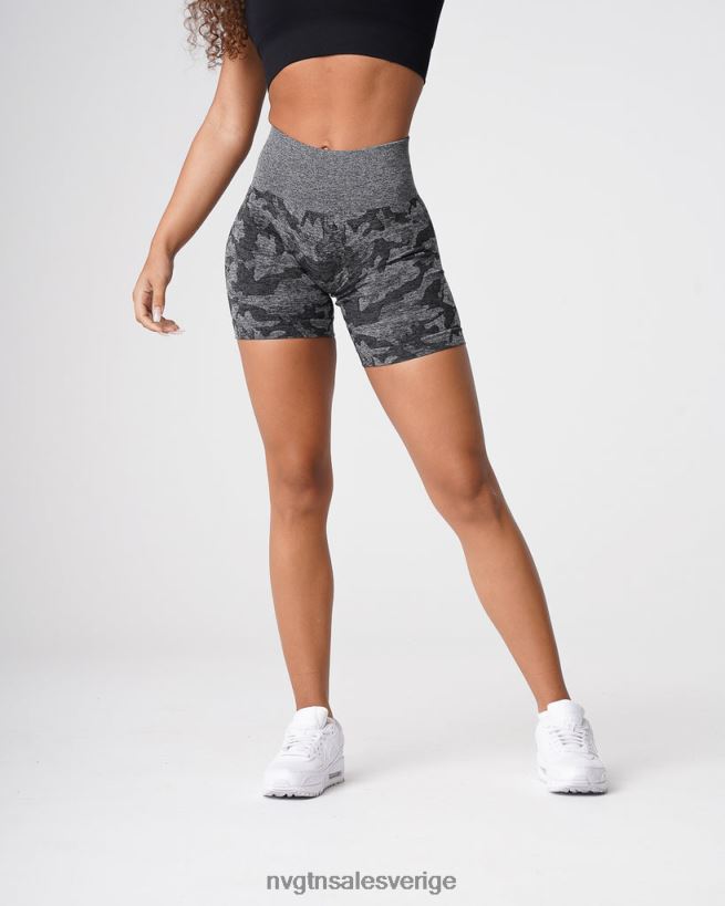 B886LB437 svart kondition NVGTN kvinnor camo sömlösa shorts