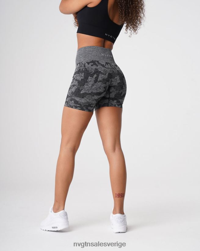 B886LB437 svart kondition NVGTN kvinnor camo sömlösa shorts