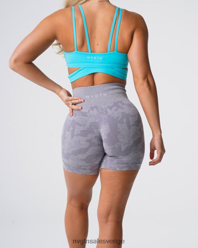 B886LB438 grå kondition NVGTN kvinnor camo sömlösa shorts