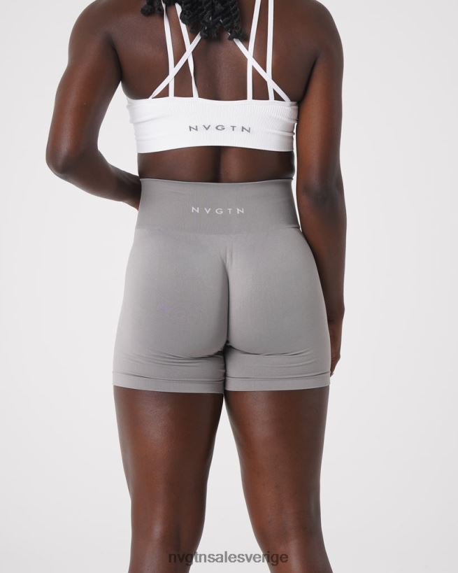 B886LB450 ljusgrå kondition NVGTN kvinnor solida sömlösa shorts