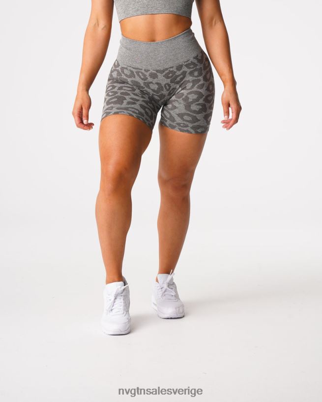 B886LB468 khaki grön kondition NVGTN kvinnor leopard sömlösa shorts