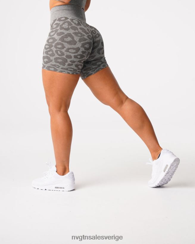 B886LB468 khaki grön kondition NVGTN kvinnor leopard sömlösa shorts