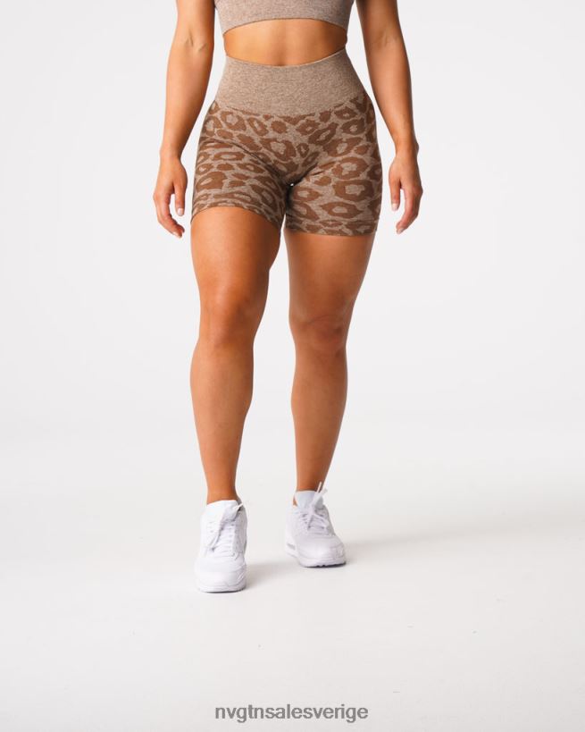 B886LB469 mocka kondition NVGTN kvinnor leopard sömlösa shorts